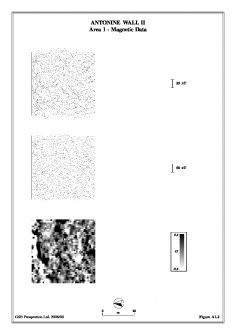 Geophysical Survey Data: Area 1 Magnetic Data (XY trace plots and greyscale).