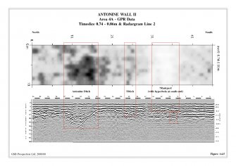 Geophysical Survey Data: Area 4 GPR data 4A (Timeslice and Radargram).