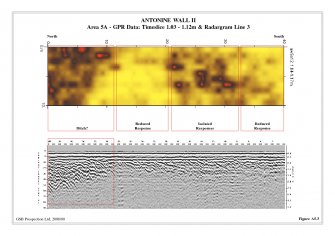 Geophysical Survey Data: Area 5 GPR Data 5A (Timeslice and Radargram).