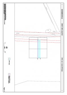 Geophysical Survey Data: Area 1 GPR Traverses (A3 landscape in paper space plot at 1:1).