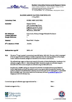 Radiocarbon dating certificate: SUERC-40837