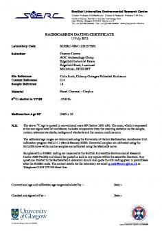 Radiocarbon dating certificate: SUERC-40841