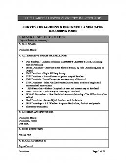 Angus Landscape Survey Group Report on Dunnichen