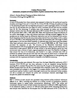 Crathes Pollen Report from Archaeological Excavation of Warren Field, Crathes, Aberdeenshire