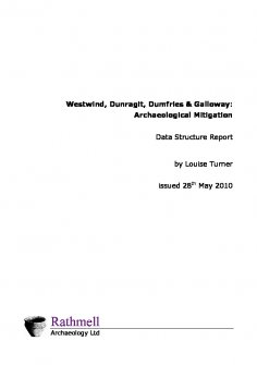 Data structure report for watching brief at 56a Ardrossan Road, Seamill