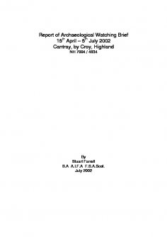 Report of Archaeological Watching Brief of Cantray, by Croy, Highland, for Mrs G Sinclair.