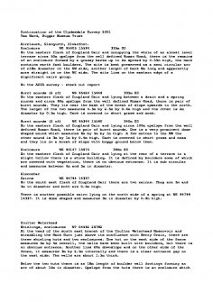 Continuation of the Clydesdale Survey (NS91SW/SE, NT02NW), 2001, by Tam Ward, Biggar Museum Trust