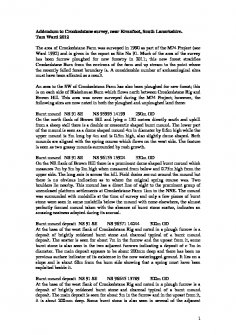 Addendum to Crookedstane survey, near Elvanfoot, South Lanarkshire