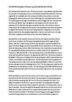 RCAHMS Site Description of Moredun Top Fort, Moncrieffe Hill, prepared as a product of a detailed measured survey.