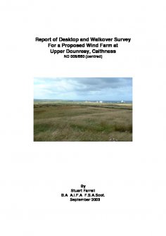 Report of Desktop and Walkover Survey For a Proposed Wind Farm at Upper Dounreay, Caithness