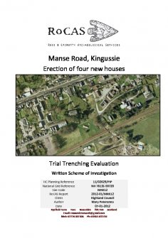 Written Scheme of Investigation from trial trenching evaluation, Manse Road, Kingussie