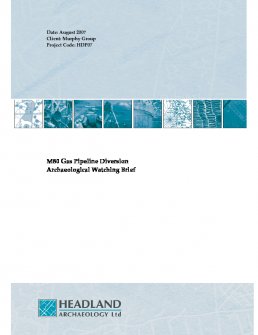 Project report from a watching brief at M80 Gas Pipeline, Stepps, North Lanarkshire