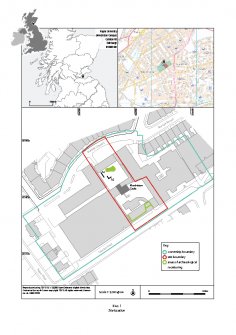 Site location, illustration 1 from final report from archaeological evaluation at Edinburgh Napier University, Merchiston Campus