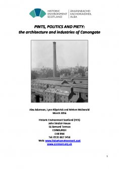 Pints, Politics and Piety: the architecture and industries of Canongate