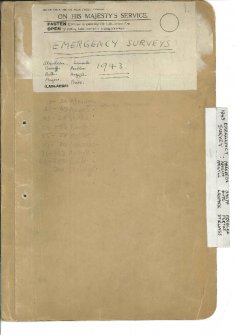 Scanned copy of RCAHMS Emergency Survey; manuscripts 1943 (vol.1)