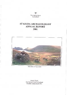 Report: 'St Kilda Archaeologist Annual Report 2001'