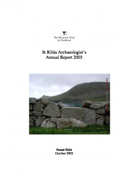 Report: 'St Kilda Archaeologist's Annual Report 2003'