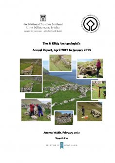 Report: 'St Kilda Archaeologist's Annual Report, April 2012 to January 2013'