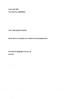 Written scheme of investigation associated with an archaeological mitigation and field survey at Duntilland Quarry extension, North Lanarkshire