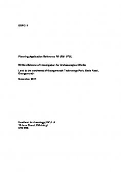 Written scheme of investigation associated with a desk based assessment, archaeological excavation and historic building recording at Earls Gate Park, Grangemouth