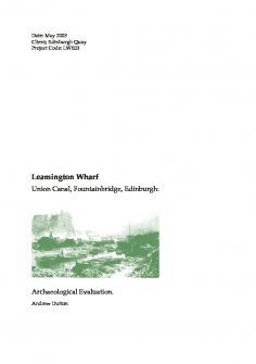 Report associated with Phase 1 of an archaeological evaluation at Leamington Wharf, Union Canal, Fountainbridge, Edinburgh
