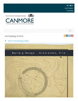 Digital copy of Archaeology InSites feature regarding Balfarg Henge - Glenrothes, Fife