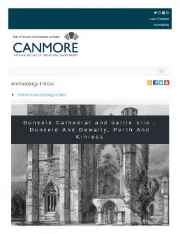 Digital copy of Archaeology InSites feature regarding Dunkeld Cathedral and battle site - Dunkeld And Dowally, Perth And Kinross