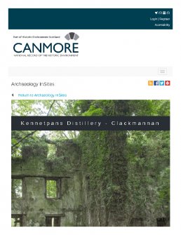 Digital copy of Archaeology InSites feature regarding Kennetpans Distillery - Clackmannan