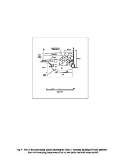 Fig. 4 - Part of the west-facing section showing the Phase 2 mortared building