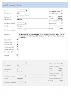 North Berwick Law Archaeological Survey: feature database (PDF copy)