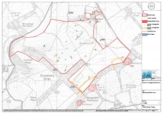 Environmental Statement: 'Figure 9.1: Cultural Heritage Constraints', Monashee Wind Farm, Scottish Borders