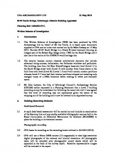Report: '85-87 South Bridge, Edinburgh: Historic Building Appraisal, Written Scheme of Investigation', May 2015