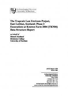 Data Structure Report: 'The Traprain Law Environs Project, East Lothian, Scotland: Phase 2, Excavations at Knowes Farm 2004 (TKN04)', March 2005