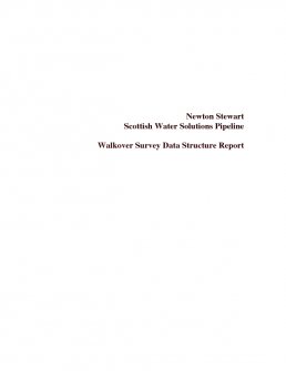 Data Structure Report: 'Newton Stewart, Scottish Water Solutions Pipeline, Walkover Survey', April 2007