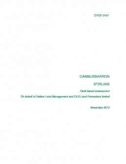 Report: Desk-Based Assessment of land, Cambusbarron