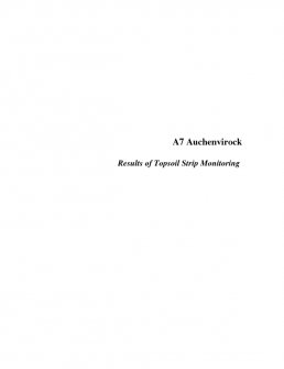 Data Structure Report: 'A7 Auchenvirock: Results of Topsoil Strip Monitoring', 2008