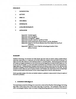 Data Structure Report: 'Holm Mains Farm, Inverness: Archaeological Excavation'