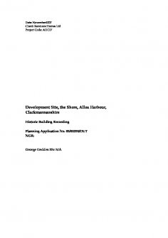 Report: 'Development Site, the Shore, Alloa Harbour, Clackmannanshire: Historic Building Recording', November 2007