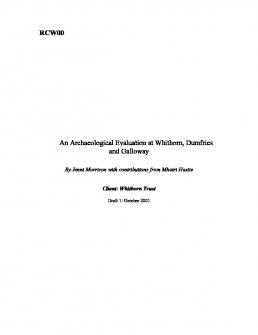 Report: 'An Archaeological Evaluation at Whithorn, Dumfries and Galloway', October 2001