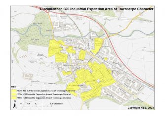 Clackmannan Urban Survey: Maps showing C20 Industrial Expansion Area of Townscape Character (Combined and Dated)