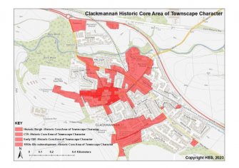 Clackmannan Urban Survey: Maps showing Historic Core Area of Townscape Character (Combined and Dated)