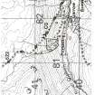 Site map from desk study and walk over survey at Pitmackie Hydro-Electric Scheme, Glen Quoich, Perthshire