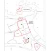 Map of Medieval Dunbar, Archaeological excavation, 126-128 High Street, Dunbar