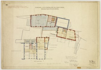 'Edinburgh & Leith Corporations' Gas Commissioners. Waterloo Place Office Extensions
First floor plan'
Signed: 'W R Flemming and other names'