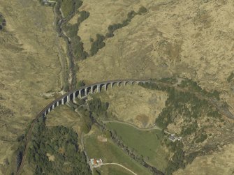 Oblique aerial view of the railway viaduct, taken from the SW.