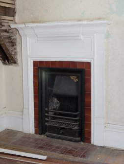 Interior. Second floor, detail of fireplace