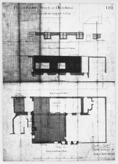 Ground Floor Plan, Roof Plan and Elevation to Dickson's Close.