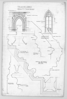 Details of S transept door and window.