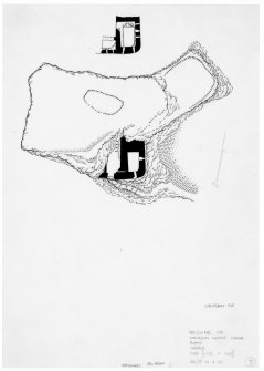 RCAHMS publication drawing; Coroghan Castle ground- and first-floor plans.  
