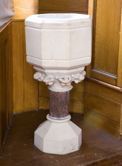 Detail of font in the Parish Church of Ettrick & Buccleuch